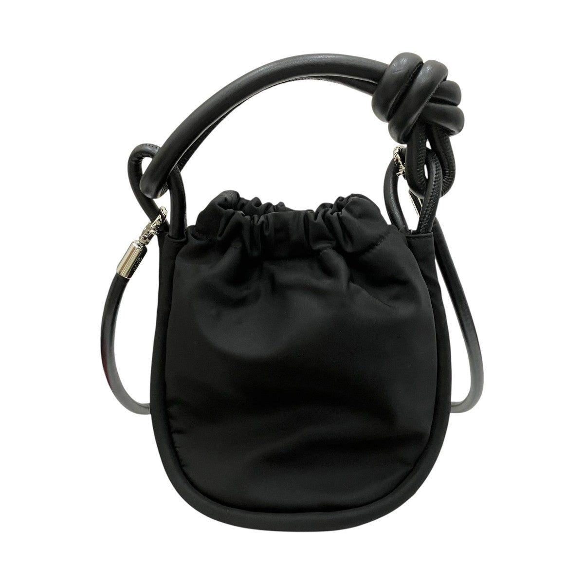 Ganni(ガニー) Knot Small Bucketハンドバッグ5826 5826 ブラック