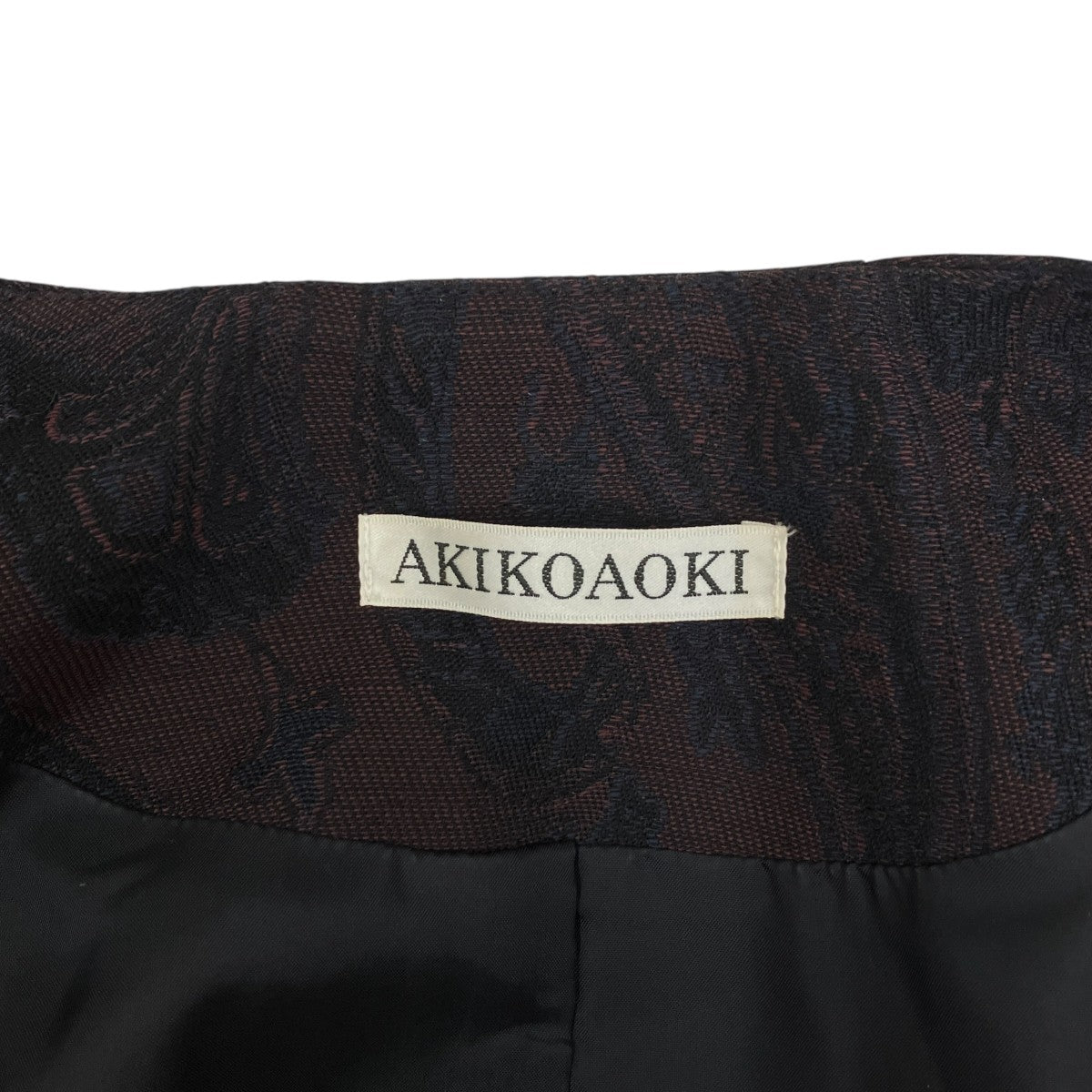 AKIKOAOKI コルセットランタントップジャガード半袖ブラウスAA22AW-T01-01 古着・中古-7枚目のアイテム画像