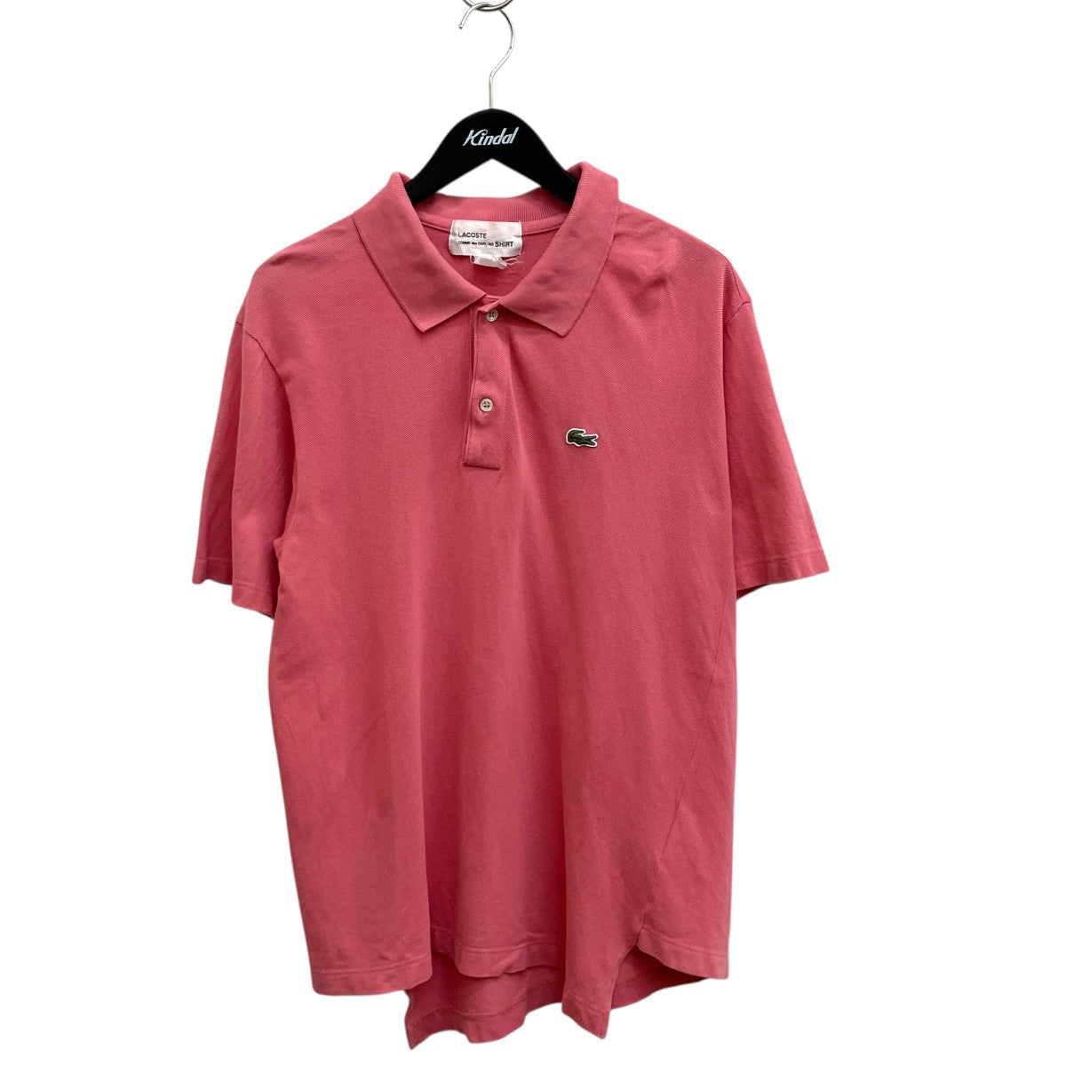 LACOSTE×COMME des GARCONS SHIRT コットン鹿の子アシンメトリーポロシャツ FL-T003 古着・中古-1枚目のアイテム画像