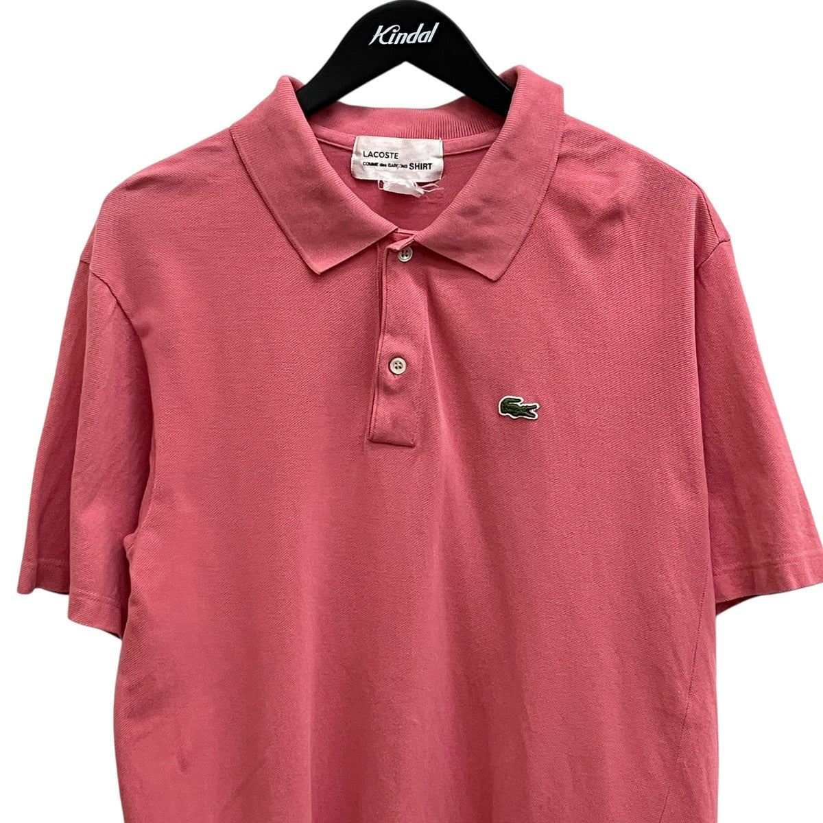 LACOSTE×COMME des GARCONS SHIRT コットン鹿の子アシンメトリーポロシャツ FL-T003 古着・中古-3枚目のアイテム画像