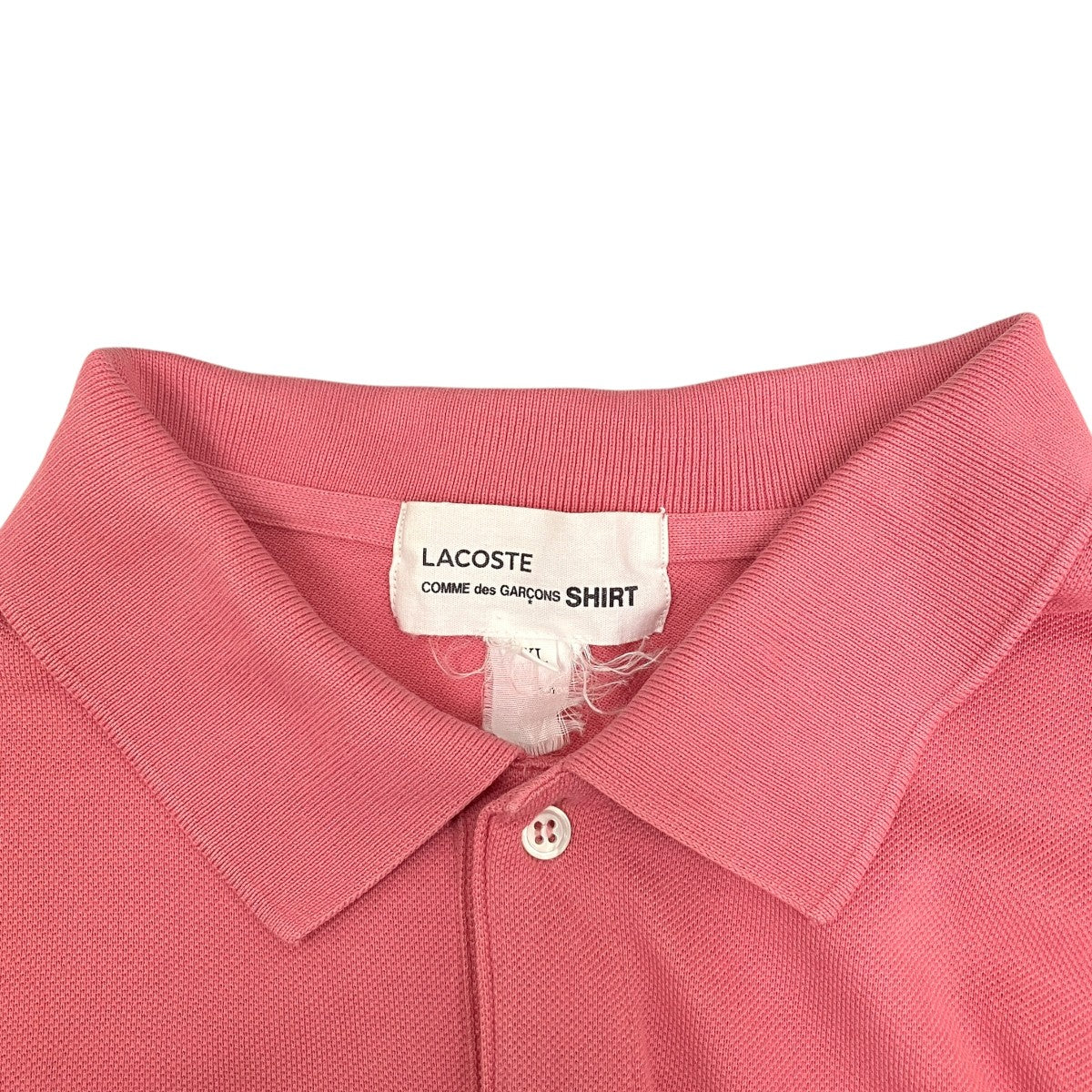LACOSTE×COMME des GARCONS SHIRT コットン鹿の子アシンメトリーポロシャツ FL-T003 古着・中古-5枚目のアイテム画像