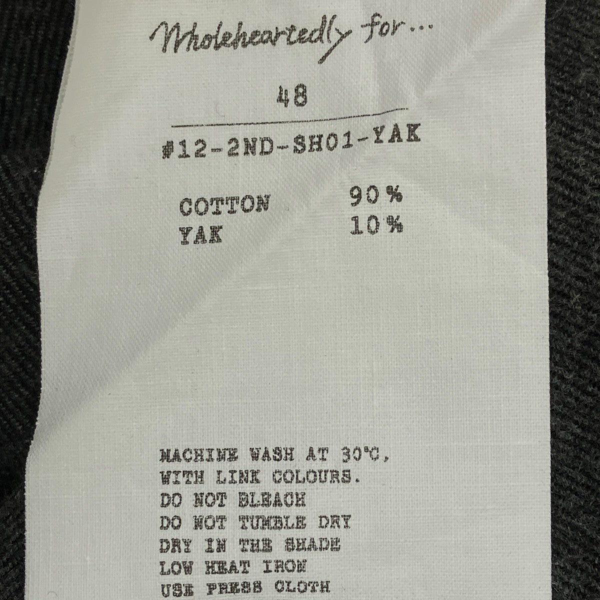 Gorsch Bauer Yak mixed cotton shirt長袖シャツ12-2ND-SH01-YAK 古着・中古-8枚目のアイテム画像