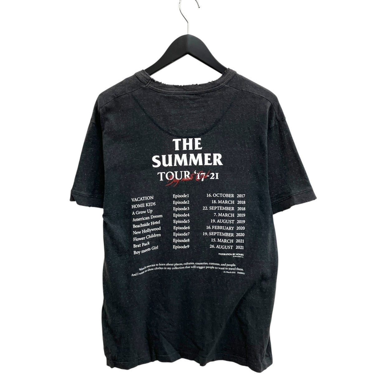 DAIRIKU The Summer Tour Trim TeeTシャツ22SS C-8 古着・中古-2枚目のアイテム画像