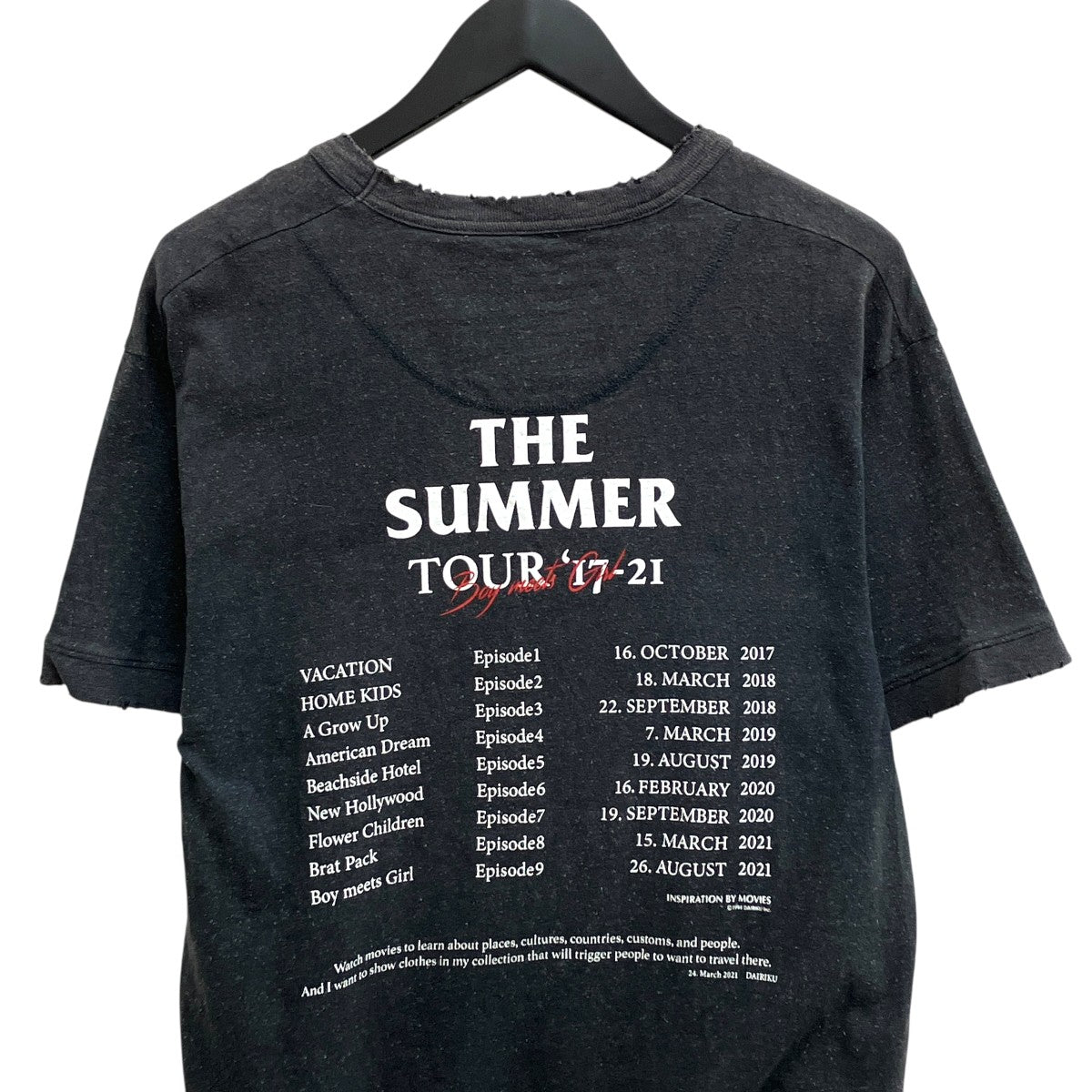DAIRIKU The Summer Tour Trim TeeTシャツ22SS C-8 古着・中古-4枚目のアイテム画像