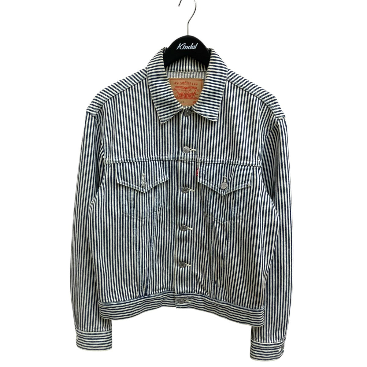 LEVI’S HICKORY STRIPE 557 XX TRUCKER DENIM JACKETデニムジャケットPO-4515039796 古着・中古-1枚目のアイテム画像