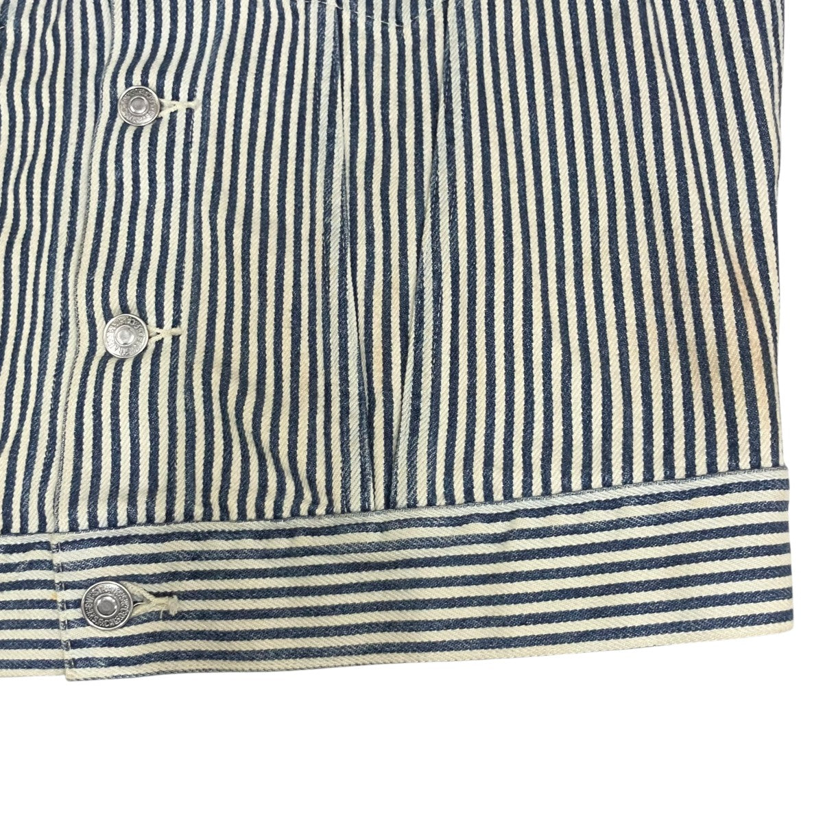LEVI’S HICKORY STRIPE 557 XX TRUCKER DENIM JACKETデニムジャケットPO-4515039796 古着・中古-3枚目のアイテム画像