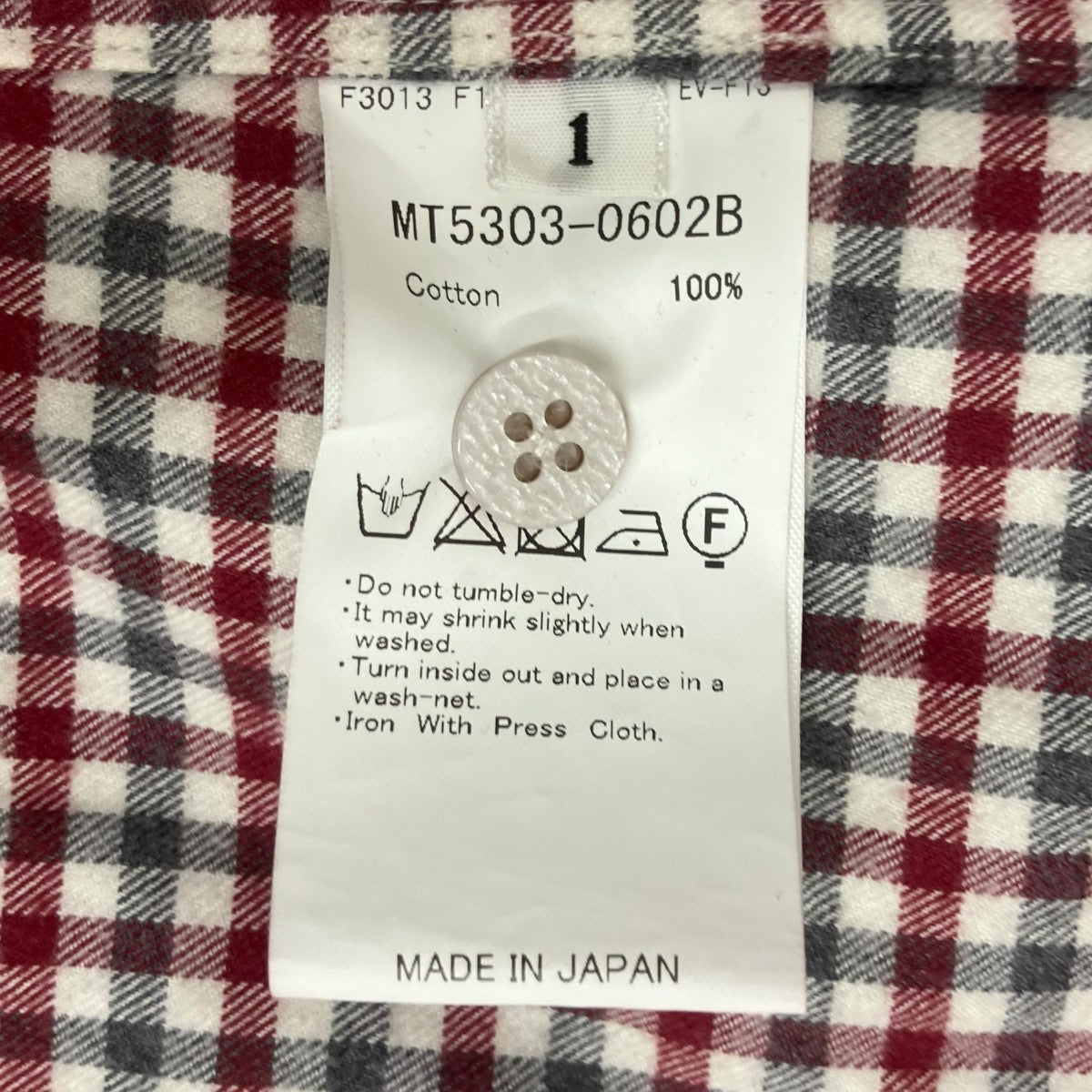 MAATEE＆SONS Saint Gelmanギンガムチェック長袖シャツMT5303-0602B 古着・中古-5枚目のアイテム画像