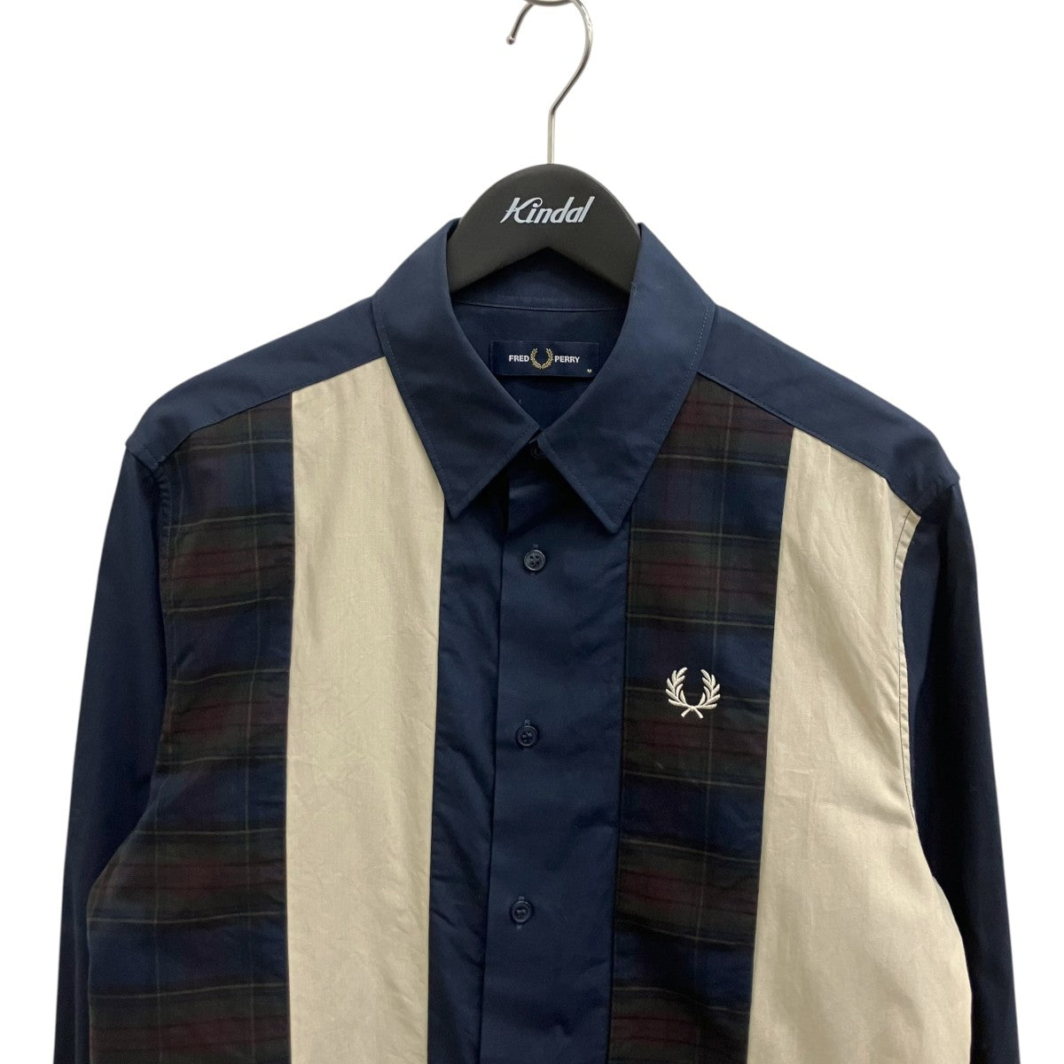 FRED PERRY Panelled Shirt長袖シャツM4684 古着・中古-3枚目のアイテム画像