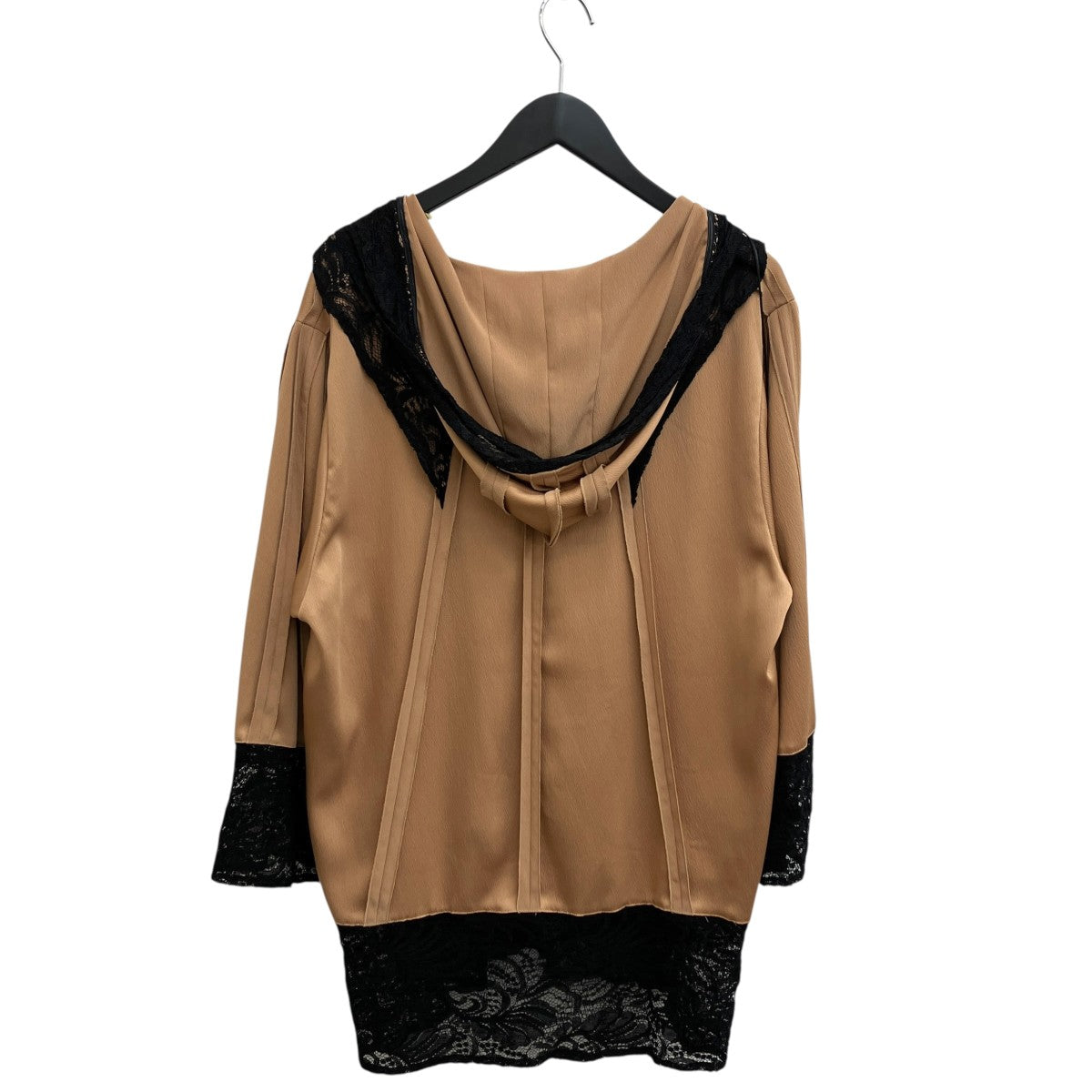 FUMIE=TANAKA FT satin lace hoodieパーカーF24A-23 古着・中古-2枚目のアイテム画像