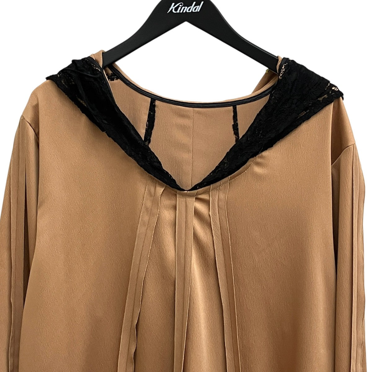 FUMIE=TANAKA FT satin lace hoodieパーカーF24A-23 古着・中古-3枚目のアイテム画像