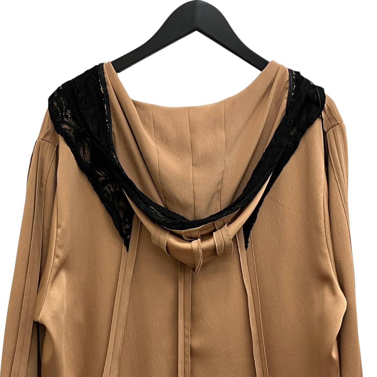 FUMIE=TANAKA FT satin lace hoodieパーカーF24A-23 古着・中古-4枚目のアイテム画像