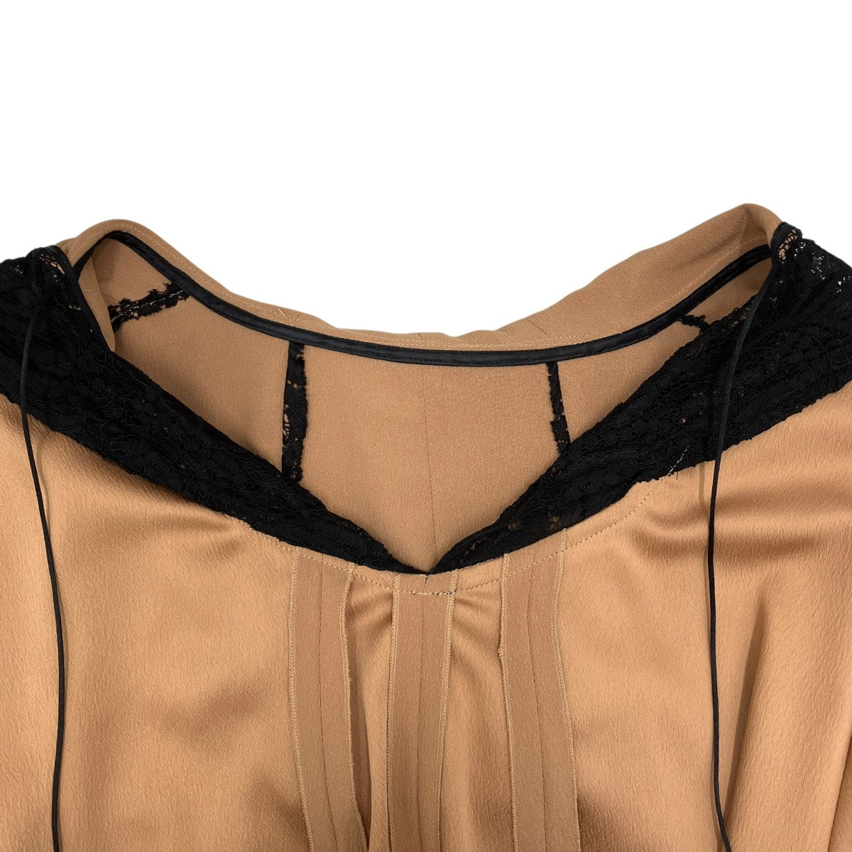 FUMIE=TANAKA FT satin lace hoodieパーカーF24A-23 古着・中古-5枚目のアイテム画像