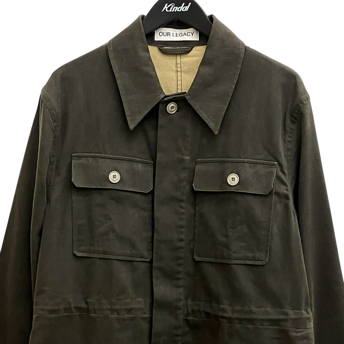OUR LEGACY UNITY JACKET Antique Mudd Coated SateenジャケットM2261UAM 古着・中古-3枚目のアイテム画像