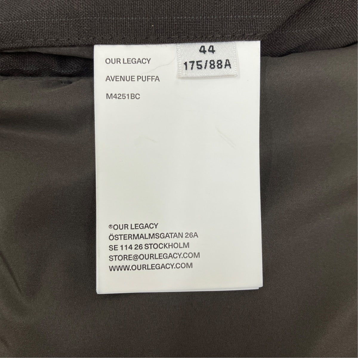 OUR LEGACY AVENUE PUFFA中綿ジャケットM4251BC 古着・中古-6枚目のアイテム画像