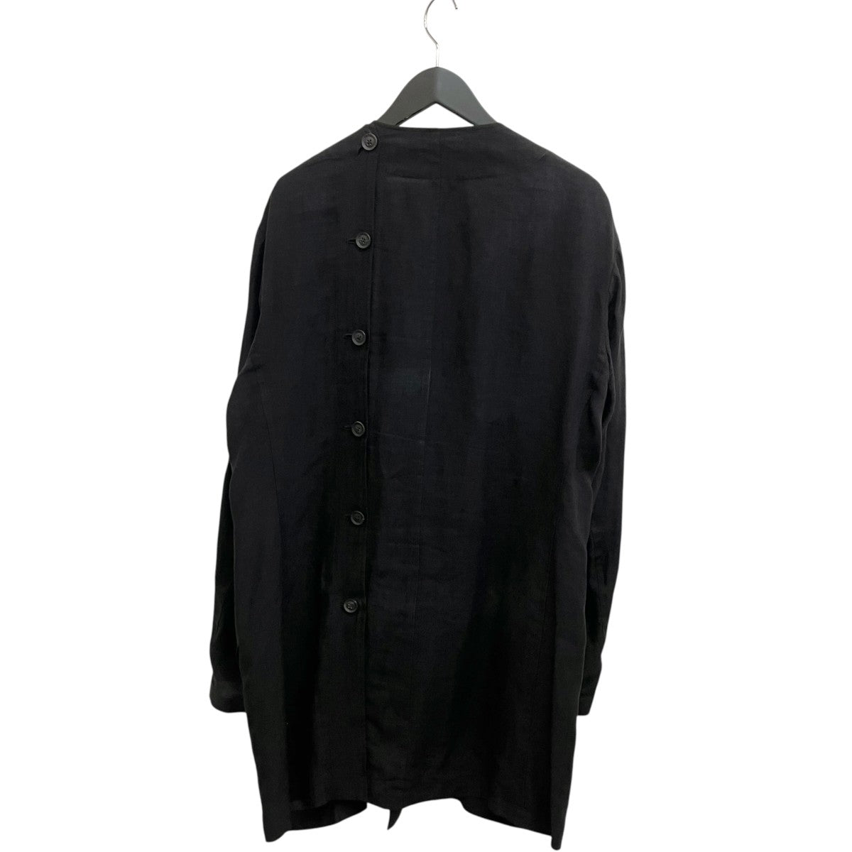 Yohji Yamamoto pour homme N-襟なし左身釦あきリネンジャケット HD-J21-303 古着・中古-2枚目のアイテム画像
