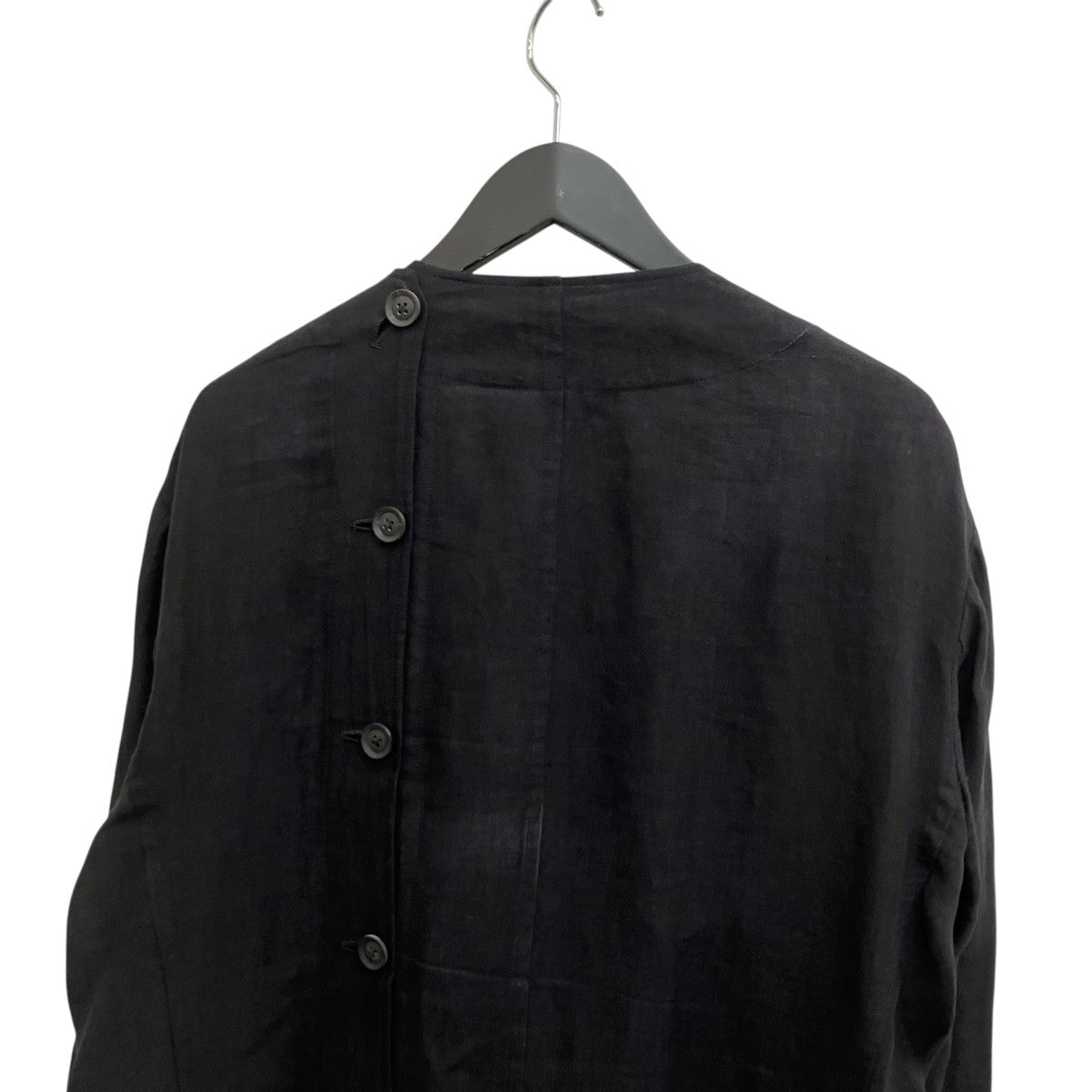 Yohji Yamamoto pour homme N-襟なし左身釦あきリネンジャケット HD-J21-303 古着・中古-4枚目のアイテム画像