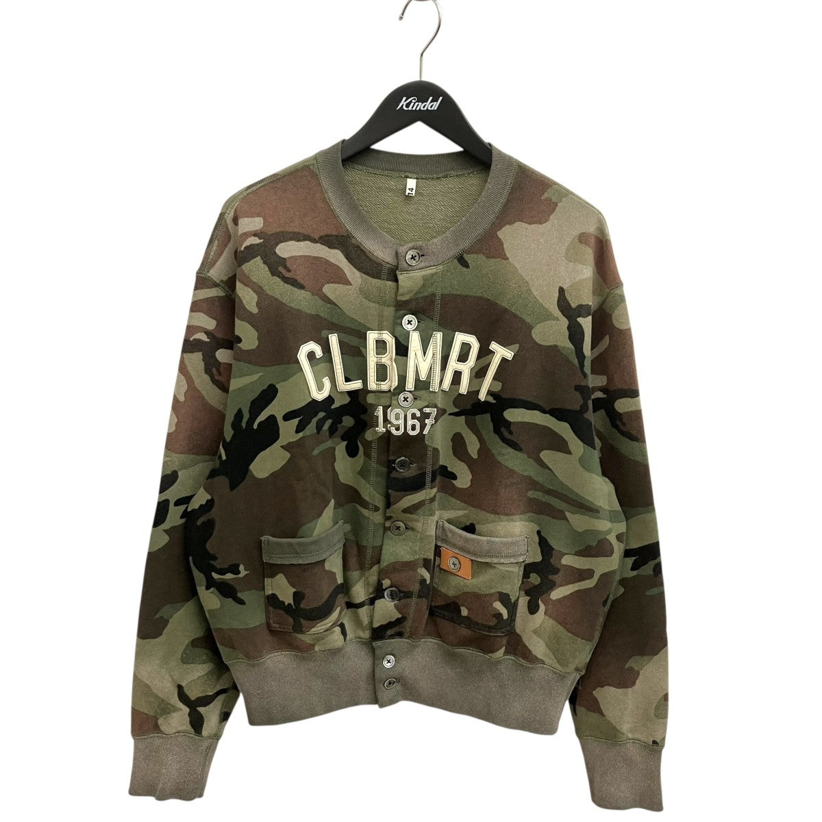 KHOKI Camo Sweat Cardiganカモフラージュ柄カーディガン26ss-t-05 古着・中古-1枚目のアイテム画像