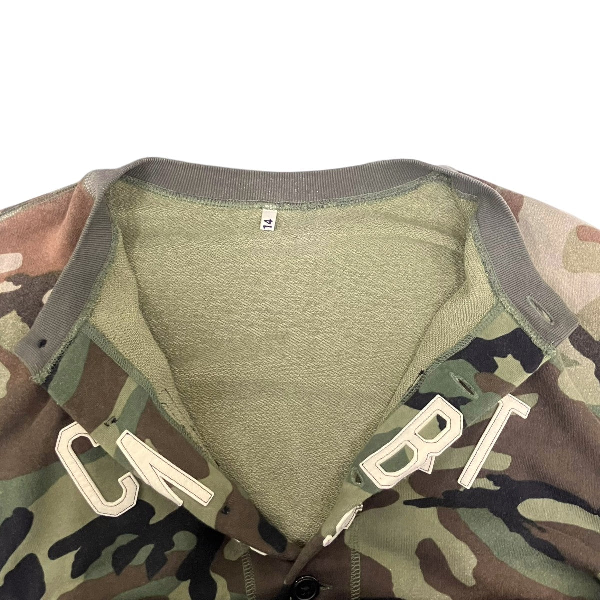 KHOKI Camo Sweat Cardiganカモフラージュ柄カーディガン26ss-t-05 古着・中古-5枚目のアイテム画像