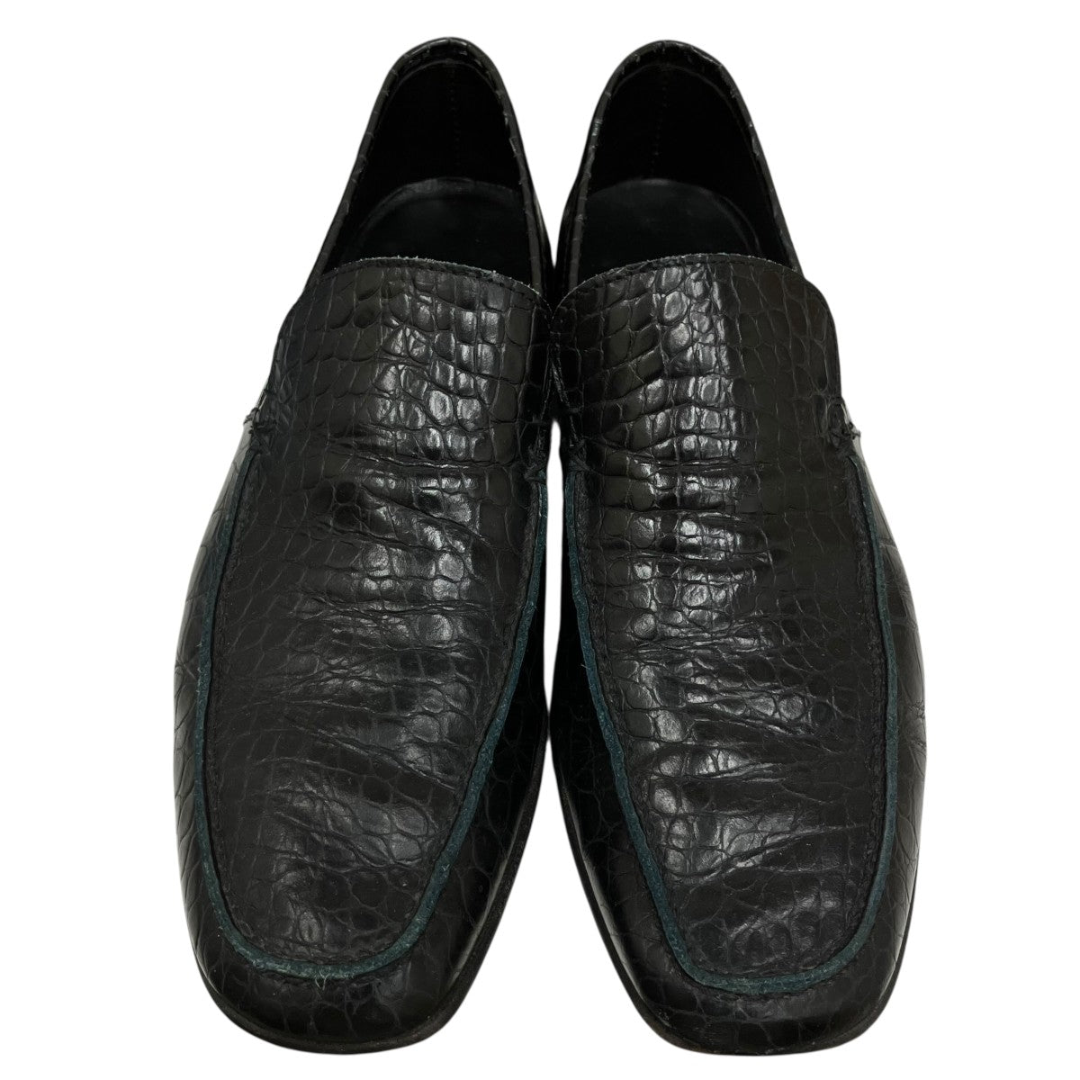 Ermenegildo Zegna クロコダイル型押しローファー A0563X 古着・中古-2枚目のアイテム画像