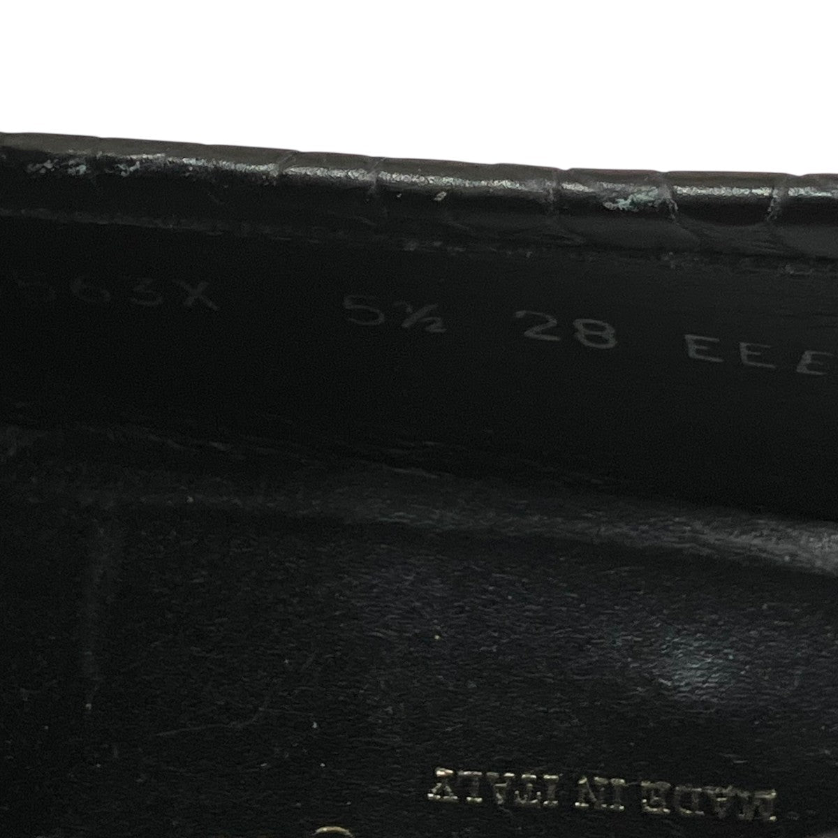 Ermenegildo Zegna クロコダイル型押しローファー A0563X 古着・中古-5枚目のアイテム画像