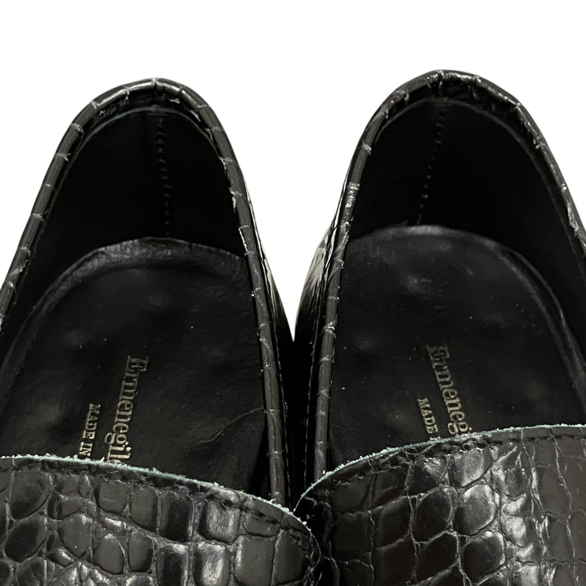 Ermenegildo Zegna クロコダイル型押しローファー A0563X 古着・中古-9枚目のアイテム画像