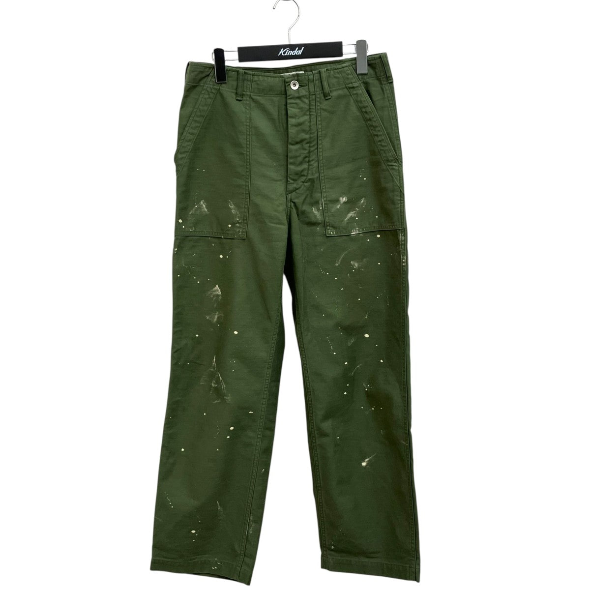 AURALEE WASHED BAGGY SATIN BLEACHED BAKER PANTSパンツA25AP01BP 古着・中古-1枚目のアイテム画像