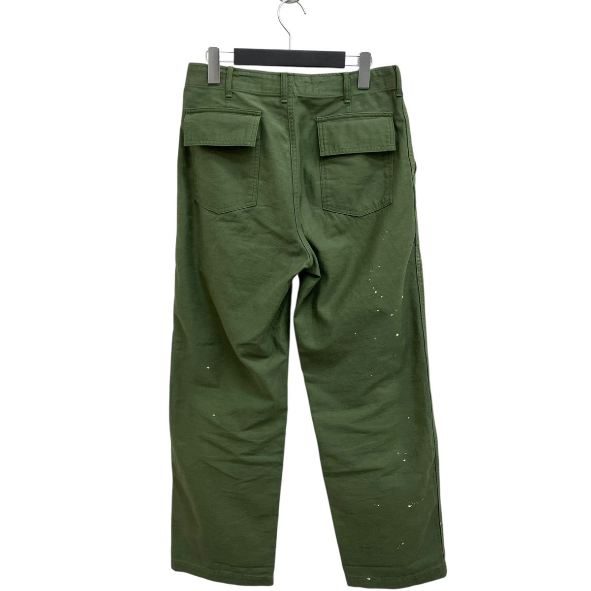 AURALEE WASHED BAGGY SATIN BLEACHED BAKER PANTSパンツA25AP01BP 古着・中古-2枚目のアイテム画像
