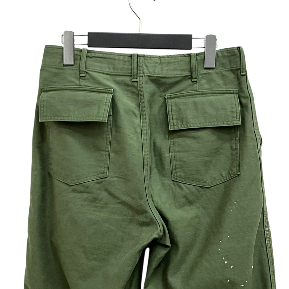AURALEE WASHED BAGGY SATIN BLEACHED BAKER PANTSパンツA25AP01BP 古着・中古-4枚目のアイテム画像
