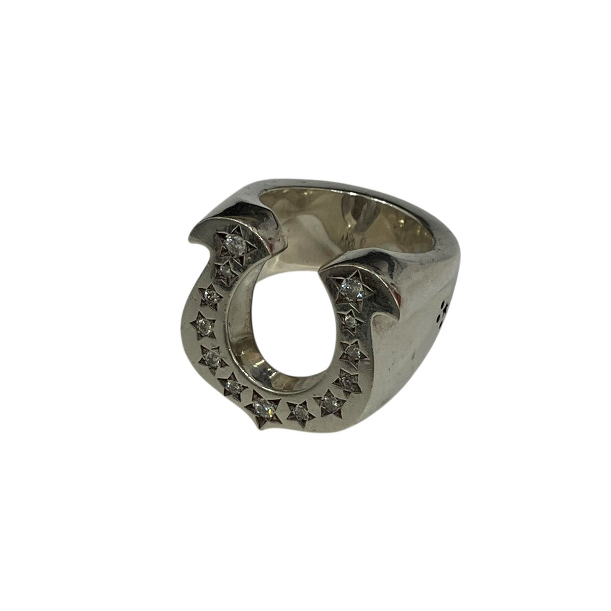 TENDERLOIN T-H．S RING SILVER STONEホースシューリング ダイヤ 古着・中古-1枚目のアイテム画像