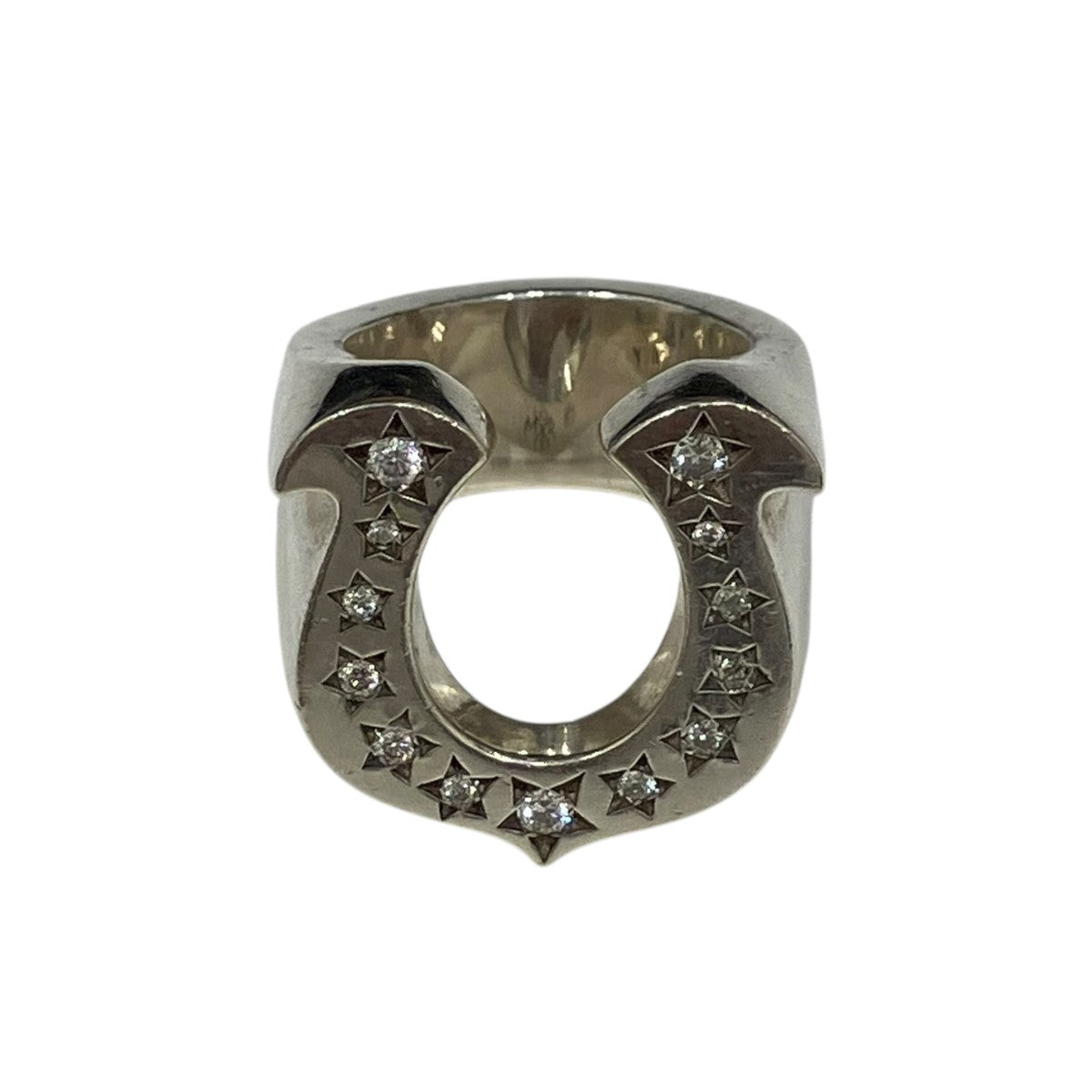 TENDERLOIN T-H．S RING SILVER STONEホースシューリング ダイヤ 古着・中古-2枚目のアイテム画像
