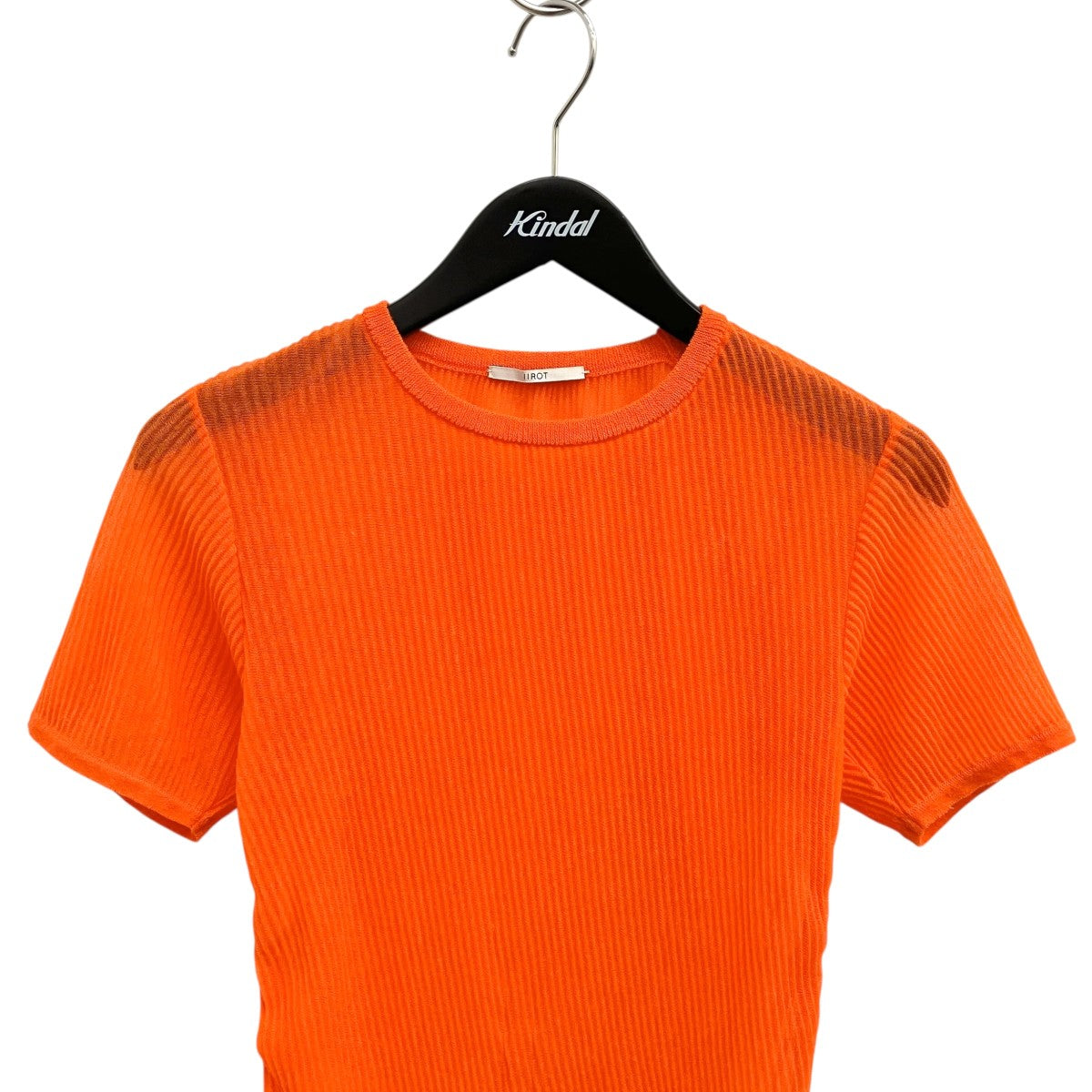 Pleats sheer knit半袖ニット018-022-KT27