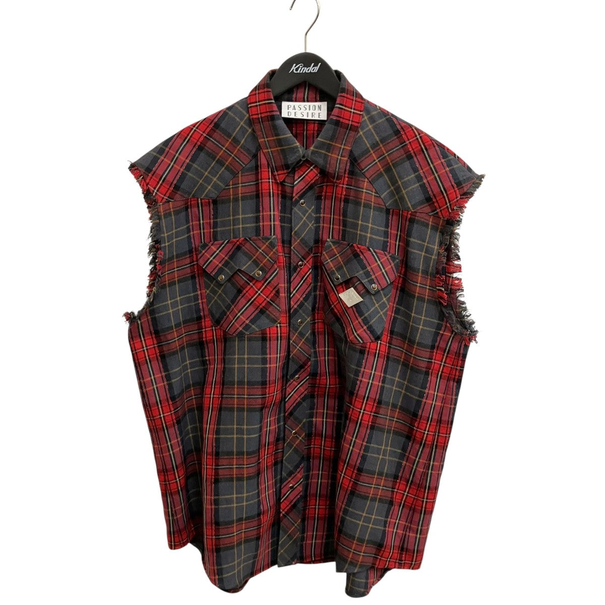 el conductor H SLEEVELESS CHECK FLANNEL COWBOY SHIRTチェックノースリーブシャツPD23SS01 古着・中古-1枚目のアイテム画像
