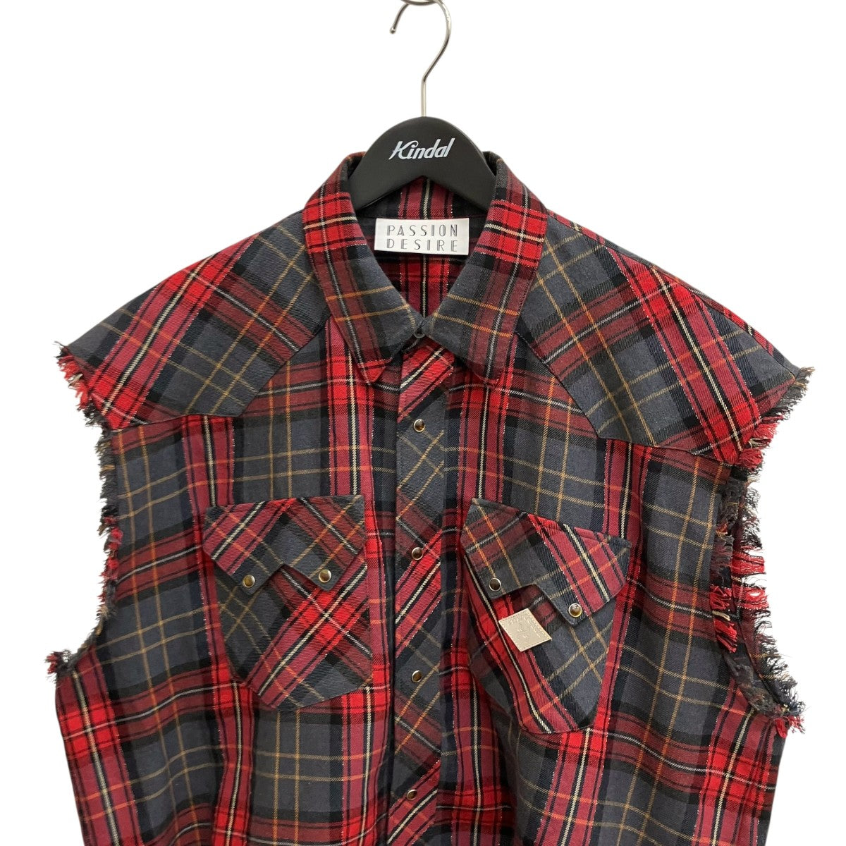 el conductor H SLEEVELESS CHECK FLANNEL COWBOY SHIRTチェックノースリーブシャツPD23SS01 古着・中古-3枚目のアイテム画像