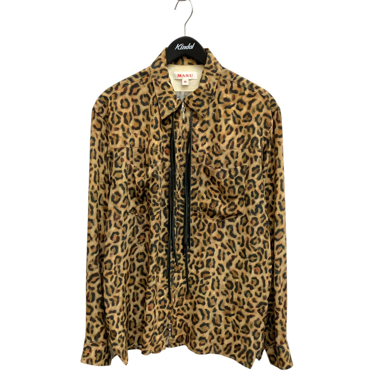 MASU ZIP-UP LEOPARD SHIRTレオパード長袖シャツMVFW-SH0622 古着・中古-1枚目のアイテム画像