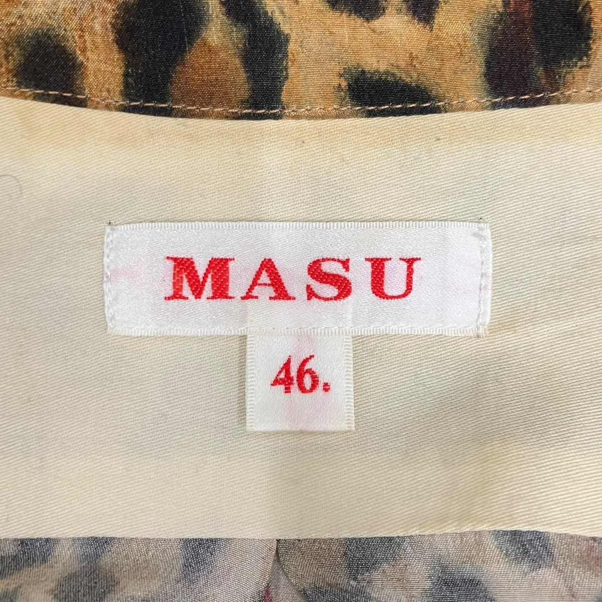 MASU ZIP-UP LEOPARD SHIRTレオパード長袖シャツMVFW-SH0622 古着・中古-6枚目のアイテム画像