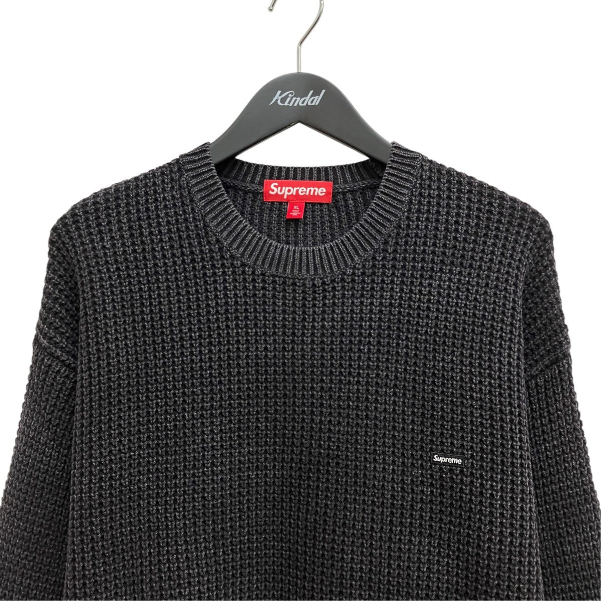 Supreme(シュプリーム) Washed Small Box Waffle Sweater グレー