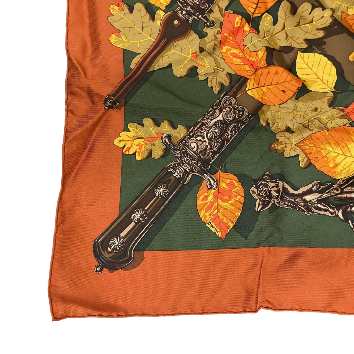 HERMES カレ90 AU PLUS DRUスカーフ 古着・中古-2枚目のアイテム画像