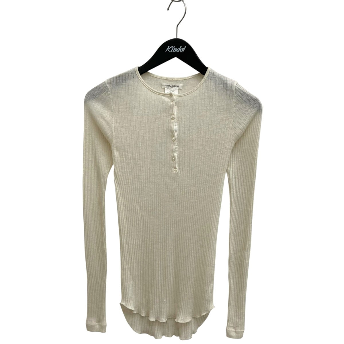 FUMIKA UCHIDA SILK NEEDLE DRAWING HENLEY-NECKニットFU-Ssp-CS003 古着・中古-1枚目のアイテム画像