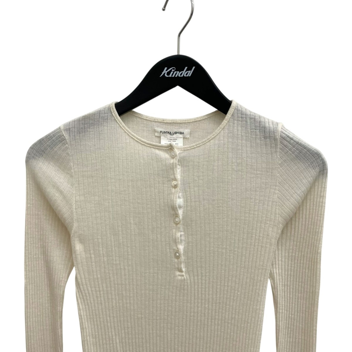 FUMIKA UCHIDA SILK NEEDLE DRAWING HENLEY-NECKニットFU-Ssp-CS003 古着・中古-3枚目のアイテム画像