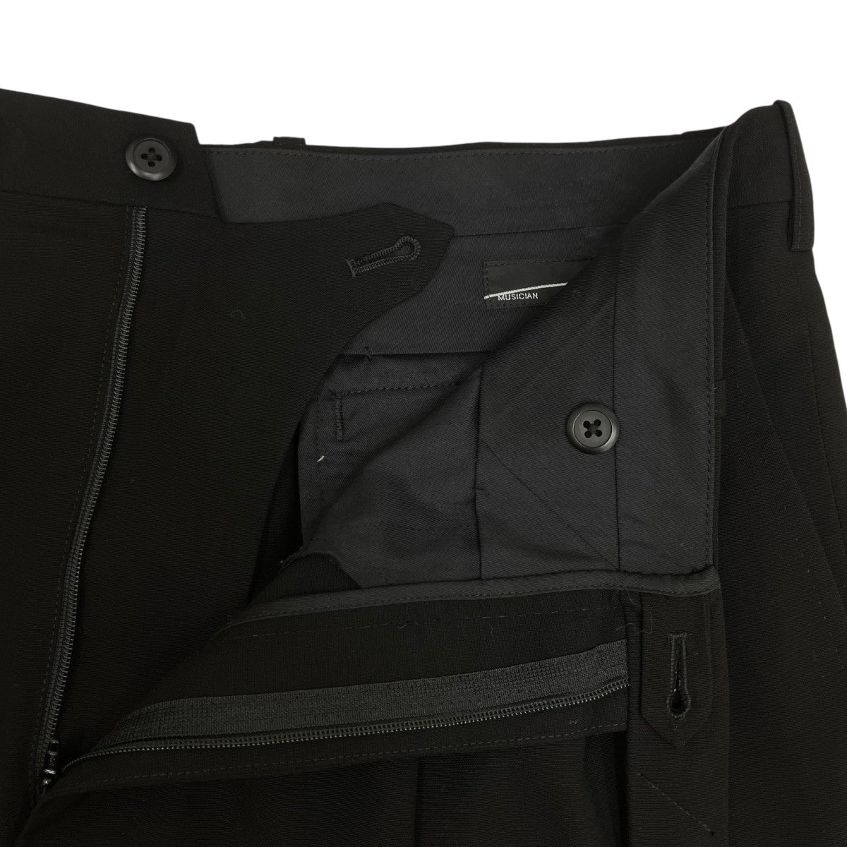 LAD MUSICIAN WOOL GABARDINE 2TUCK WIDE SHORT PANTSハーフパンツ2320-553 古着・中古-3枚目のアイテム画像