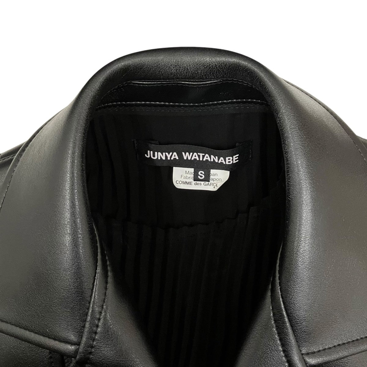 JUNYA WATANABE LEATHER JACKET DOCKING DRESS AD2025ノースリーブワンピースJP-O002 古着・中古-8枚目のアイテム画像