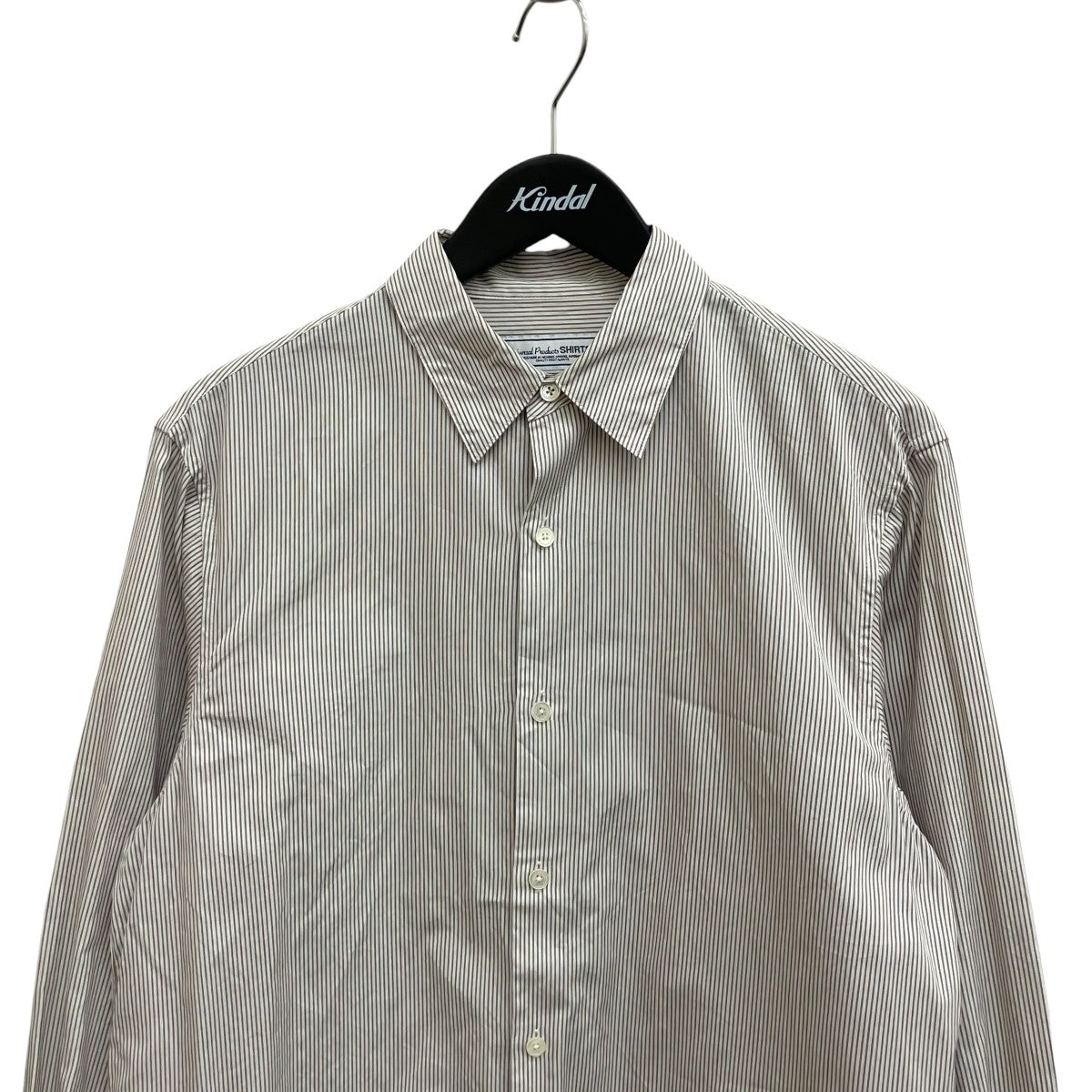 UNIVERSAL PRODUCTS． CANCLINI FRENCH FRONT L S SHIRTSストライプ長袖シャツ253-60301 古着・中古-3枚目のアイテム画像