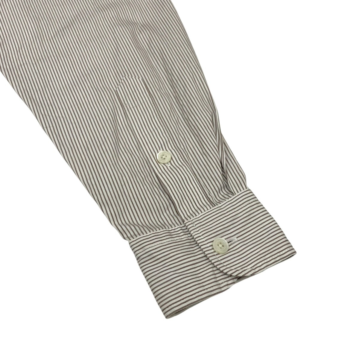 UNIVERSAL PRODUCTS． CANCLINI FRENCH FRONT L S SHIRTSストライプ長袖シャツ253-60301 古着・中古-4枚目のアイテム画像