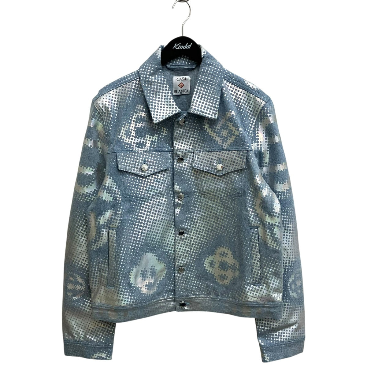 CASABLANCA Pearlescent Monogram Denim JacketデニムジャケットM-SS26-JK-470-01 古着・中古-1枚目のアイテム画像
