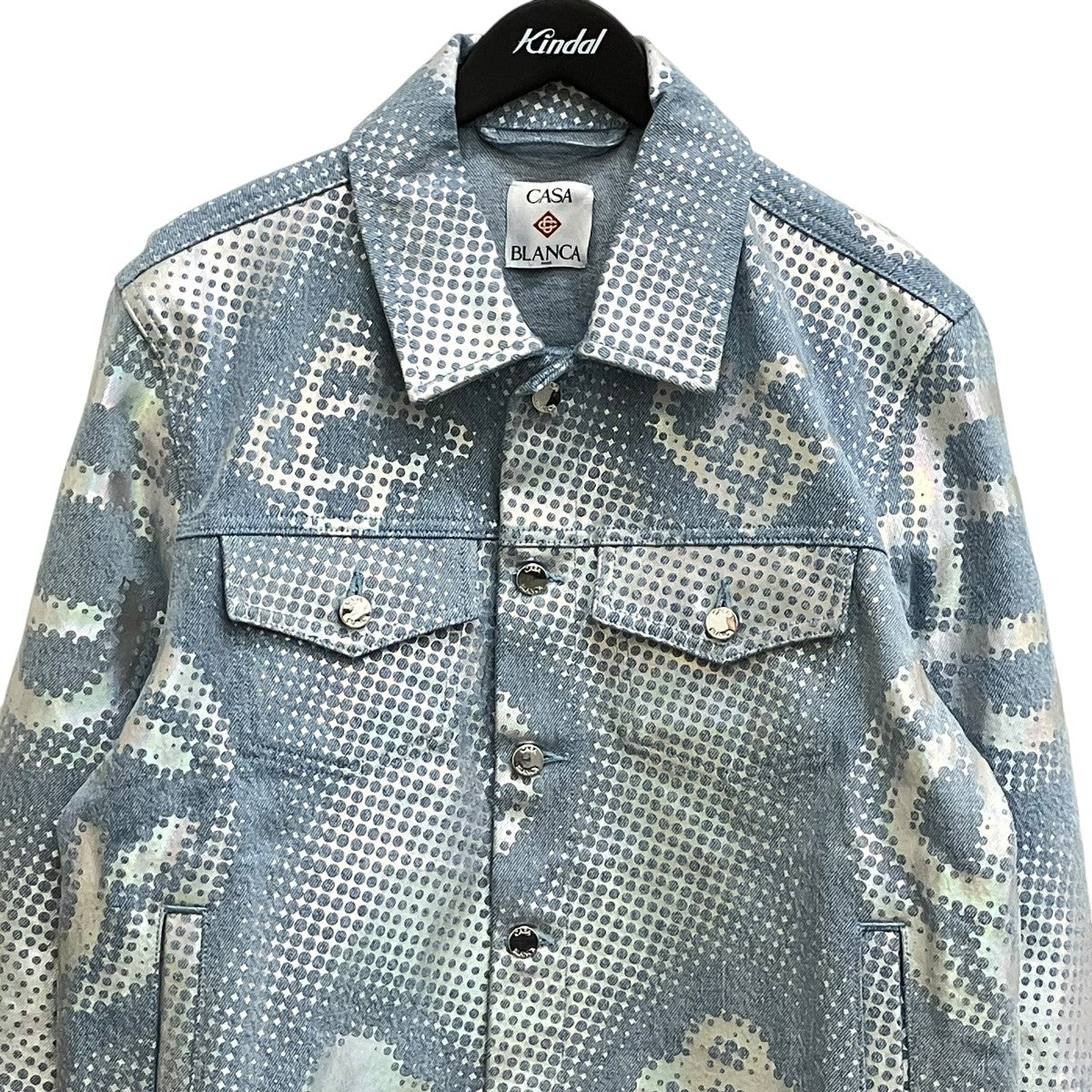 CASABLANCA Pearlescent Monogram Denim JacketデニムジャケットM-SS26-JK-470-01 古着・中古-3枚目のアイテム画像