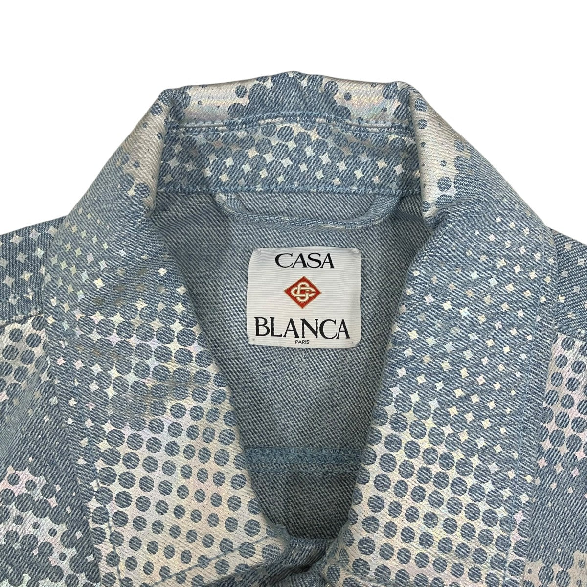 CASABLANCA Pearlescent Monogram Denim JacketデニムジャケットM-SS26-JK-470-01 古着・中古-5枚目のアイテム画像