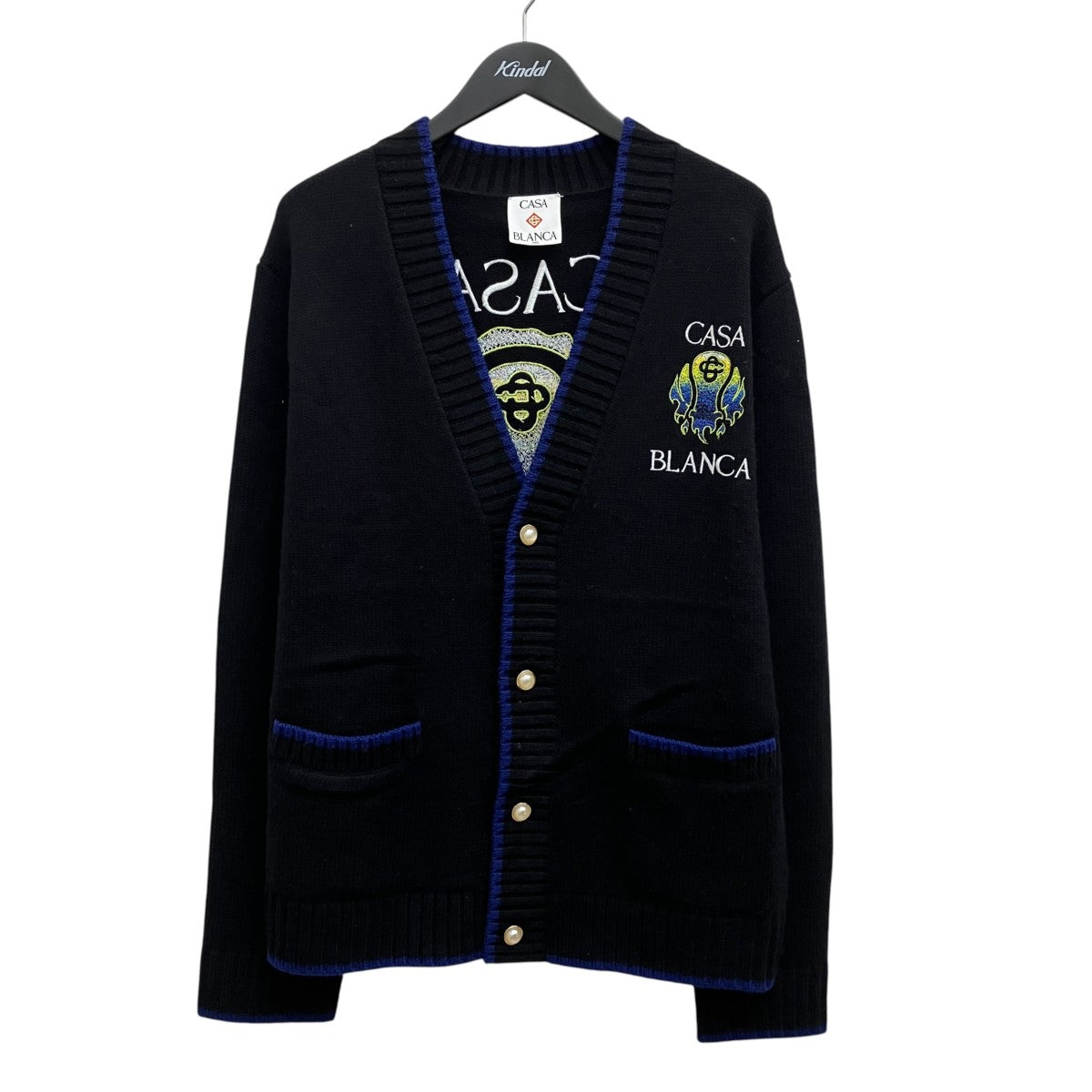 CASABLANCA Flaming Tennis Ball Cardigan ／U-M-SP26-KW-1201-01 古着・中古-1枚目のアイテム画像