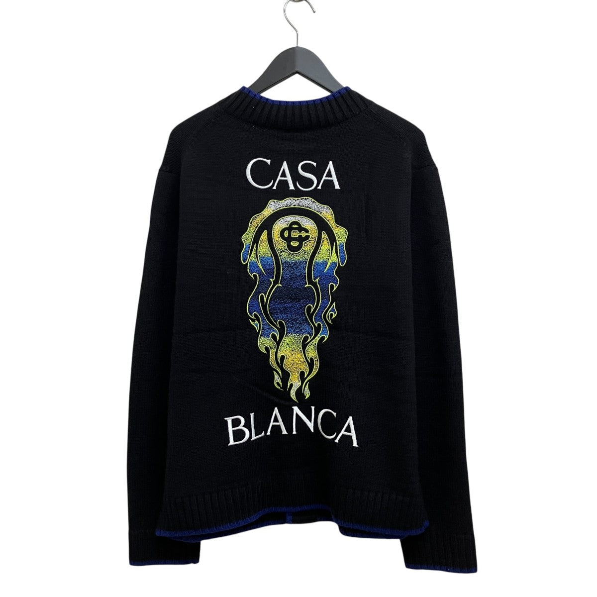 CASABLANCA Flaming Tennis Ball Cardigan ／U-M-SP26-KW-1201-01 古着・中古-2枚目のアイテム画像