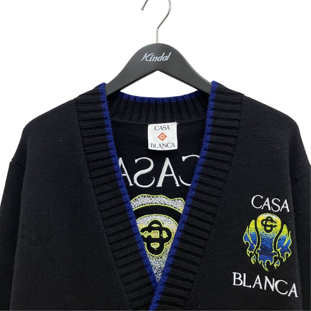 CASABLANCA Flaming Tennis Ball Cardigan ／U-M-SP26-KW-1201-01 古着・中古-3枚目のアイテム画像