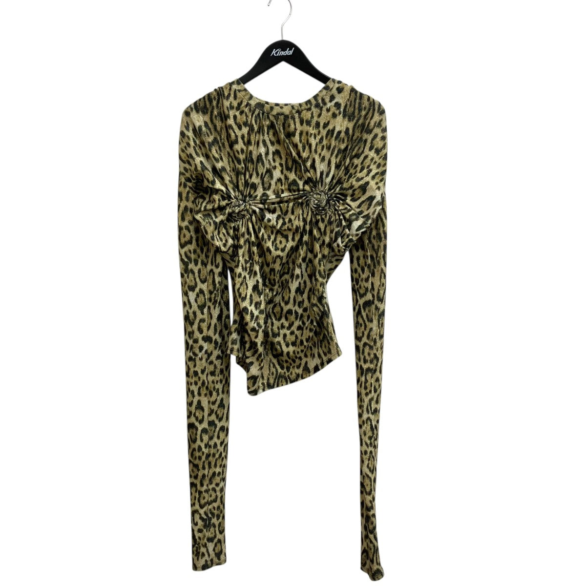 Vaquera LEOPARD TITTY TWISTER TOP KNIT長袖カットソーVAQ08T104 古着・中古-1枚目のアイテム画像